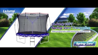 LeJump 10FT LightningY Springless Trampoline Installation Instruction [upl. by Leahcimal]