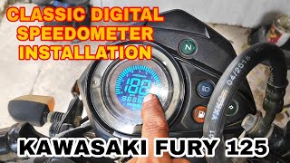 Classic digital speedometer installation  kawasaki fury 125 newbreed [upl. by Noira]