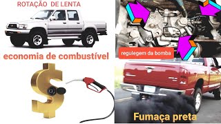 regulagem da lenta fumaça preta hilux [upl. by Lisandra]