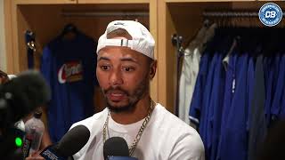 2024 NLDS Mookie Betts talks Dodgers intensity facing elimination against Padres [upl. by Idnac]