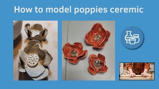 DIY ceramic poppies  keramiek klaprozen ceremic poppies keramiek ker [upl. by Kyre]