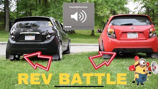 Chevy Sonic 14 Turbo Vs 18 NA Exhaust Battle [upl. by Ruhnke62]