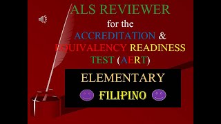 Video 44  ALS REVIEWER for AERT  ELEMENTARY  FILIPINO [upl. by Balliett626]