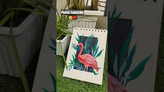 Flamingo 🦩🌸 art painting shorts shortsviral viral trending artndcraft satisfying artshorts [upl. by Zulch]