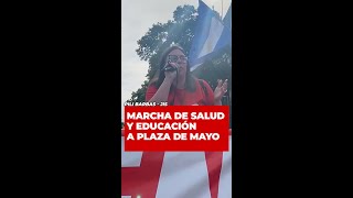 Marcha de Salud y Educación a Plaza de Mayo  Pilar Barbas  Izquierda Socialista FITU [upl. by Nihcas337]