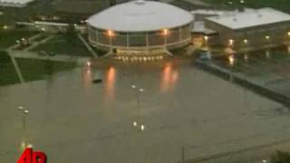 Raw Video Flood Threatens Indiana School [upl. by Abelard]