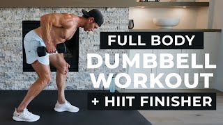 30 Min FULL BODY DUMBBELL WORKOUT at Home  HIIT Finisher [upl. by Digdirb]