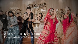 Aman amp Rima Reception Dance Performance Boston [upl. by Itra]