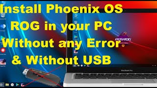 Install Phoenix OS ROG V3 U7 without any error  Install Phoenix OS ROG without USB pen drive [upl. by Llertal882]