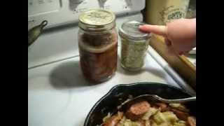 Cabbage amp Sausage Supper  Frugal Prepper Meal [upl. by Olenolin]