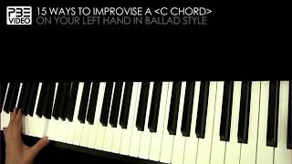 15 ways to improvise C chord on your left hand in ballad style [upl. by Osborne]