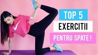 TOP 5 EXERCITII PENTRU SPATE  HD [upl. by Tsugua]