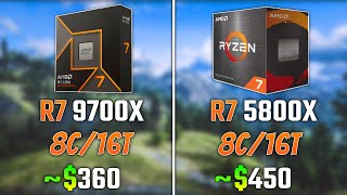 AMD RYZEN 7 9700X vs RYZEN 7 5800X  Test in 6 Games [upl. by Lefkowitz241]