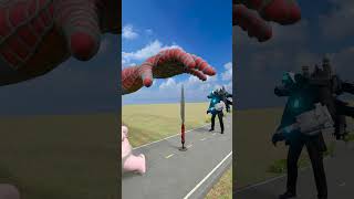 Crazy Cameraman amp Baby TV Crossing Triple Spikes Bollard amp SpiderMans Hand Slap shorts [upl. by Merat84]