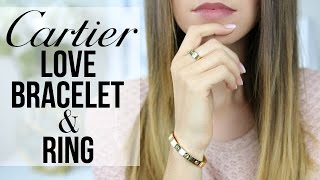 CARTIER LOVE BRACELET AND RING  Story Review Wear amp Tear  Shea Whitney [upl. by Dyson]