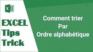 Tutoriel Excel  comment trier par ordre alphabétique sur excel [upl. by Teodor]