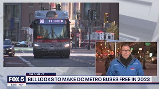 Bill aims to make Metro buses operating in the District free in 2023  FOX 5 DC [upl. by Airlie]