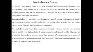 Emphatic Pronouns [upl. by Ssew]