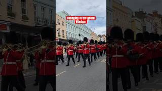 WINDSOR CASTLE GUARD 1st Battalion Welsh Guards with Band of the Grenadier Guards NEW windsor uk [upl. by Nevram]