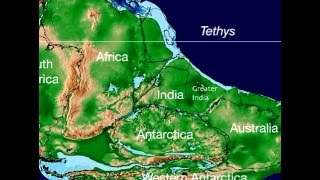 Plate Tectonic Evolution of India Scotese Animation [upl. by Teryn]