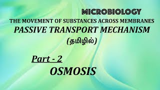 Passive transport mechanism Part  2  Osmosis  Isotonic hypotonic amp hypertonic  Tamil [upl. by Blondell45]