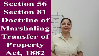 Section 56 Section 81Transfer of Property Act 1882 marshalingbysubsequentpurchaser tpa1882 [upl. by Drarig220]