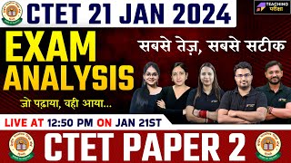 CTET 2024 Paper Analysis Paper 2  CTET Paper 2 Solution  Ctet Paper 2 Analysis Today  CTET Paper [upl. by Kcirrag]