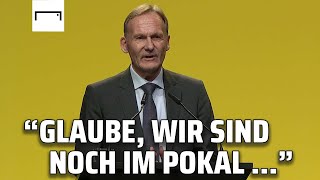 Watzke stichelt gegen die BundesligaKonkurrenz  BVB Mitgliederversammlung  Bundesliga [upl. by Cilegna]