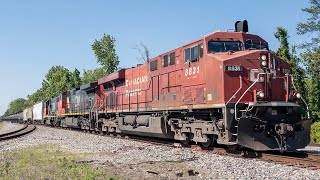 CN A420 South through Hammond LA with CP and CN Power [upl. by Tebasile]