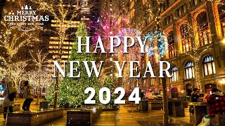 Happy New Year 2024 🎁 Best Happy New Year Music 2024 🎉 Beautiful New Years Eve Ambience 2024 [upl. by Erlinna]