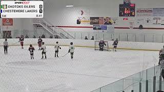 Okotoks Oilers vs Chestermere Lakers 1st Period [upl. by Htebzil]