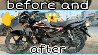 Honda shine full repaint colouring process viral video subscribe [upl. by Coop370]