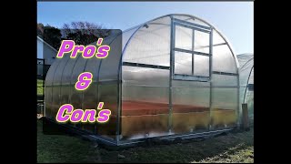 Polycarbonate polytunnel gardening pros and cons 1 year review [upl. by Ahsak]