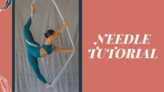 Hammock tutorial Aerial yoga Tutorial Crossback straddle to Needle [upl. by Anattar]