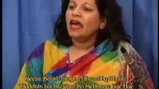 MUDDAT HUI HAI YAAR KO MEHMAA KIYE HUE Ghalib Ghazal by Meena Batish [upl. by Taimi]