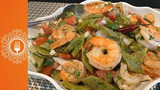 Ensalada de Nopales con Camarones  Deliciosa y Nutritiva [upl. by Adlanor909]