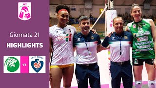 Vallefoglia  Bergamo  Highlights  21 Giornata Campionato 202223  Lega Volley Femminile [upl. by Kciredorb]