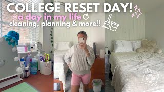 COLLEGE RESET DAY  a day in my life cleaning planning amp more [upl. by Alf]