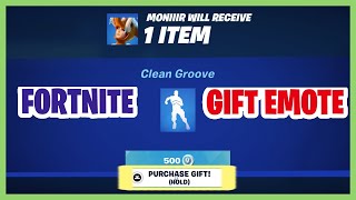 How to GIFT EMOTE Fortnite  Fortnite How to Gift Emote 2024 [upl. by Landsman]