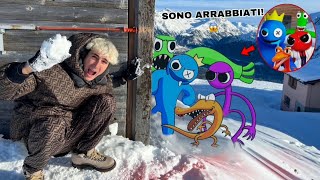 ANTO È STATO RAPITO DAI MOSTRI DI RAINBOW FRIENDS SULLA NEVE 😰❄️ [upl. by Alaik378]