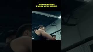 Shavkat Rakhmonov Sparring with Li Jingliang UFC310 UFC shavkatrakhmonov fighter shorts [upl. by Karin]