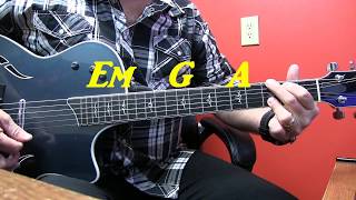 How To Play TAUREN WELLSquotHills and Valleysquot on GUITAR Easy [upl. by Enelyaj]