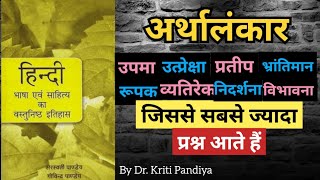 Artha alankar  अर्थालंकार के प्रकार  उपमा रूपक उत्प्रेक्षा प्रतीप व्यतिरेक विभावना निदर्शना अलंकार [upl. by Airtemak]