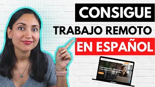 Donde Conseguir Trabajo Remoto En Español  Paginas Para Trabajar Online [upl. by Ilehs]