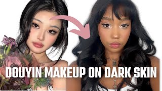 douyin makeup tut for dark skin [upl. by Neelrihs82]