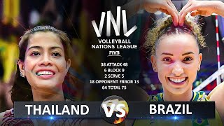 Thailand vs Brazil  Quarter Finals  Womens VNL 2024 [upl. by Allerbag807]