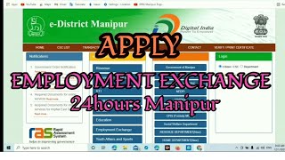 how to register Employment Exchange online in Manipuri [upl. by Pinkham]