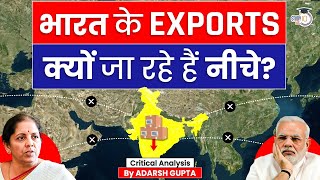 Why Indian Exports are Crashing India’s Trade Deficit Problem  UPSC Mains GS1 [upl. by Woo367]