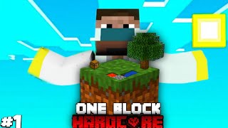 MINECRAFT ONEBLOCK But Its HARDCORE 1  Minecraft In Hindi [upl. by Mooney]