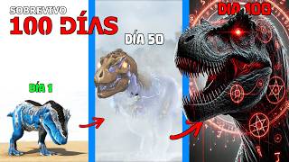 SOBREVIVO como PEQUEÑO TIRANOSAURIO 100 DÍAS en ARK HARDCORE evoluciono a DINOSAURIO DIOS de CAOS [upl. by Vilma997]